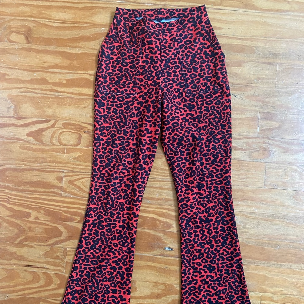 Blackmilk Red Leopard Flares